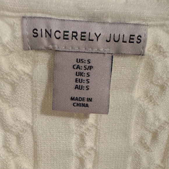 Cream cable knit sweater vest and skort set - Size Small by Sincerely Jules - Picture 6 of 7